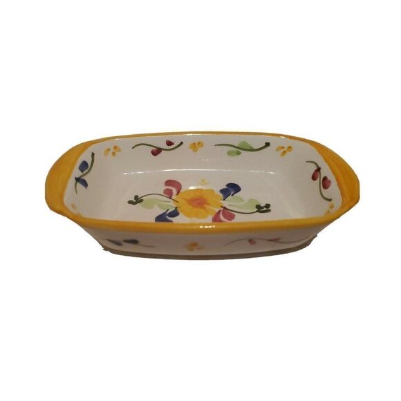 Ceramic Bathroom Set Handpainted  Spain Tierra Fina Toothbrush Soap Holder Cup - Picture 2 of 7